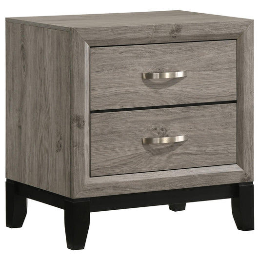 Valen 2-drawer Nightstand Bedside Table Light Taupe