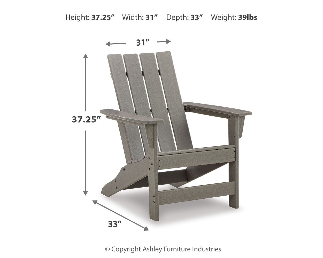 Visola - Adirondack Chair - Gray