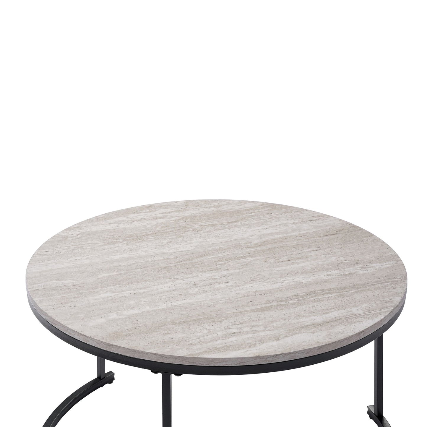 Forma - 4 Piece Occasional Set (1 Coffee, 1 Large End Table & 1 Stool, 1 Small End Table) - Black / White / Gray