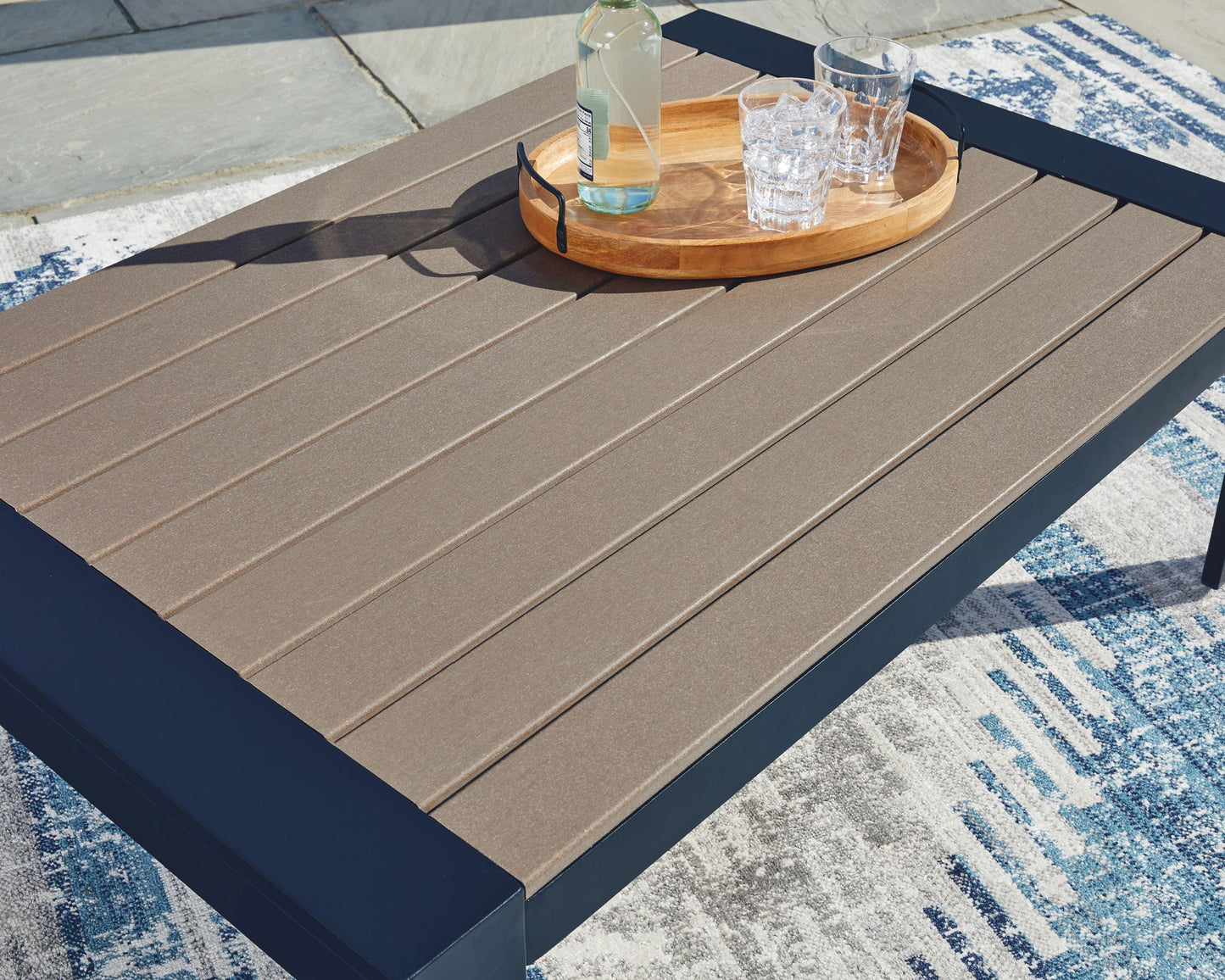 East Beach - Blue - Rectangular Cocktail Table