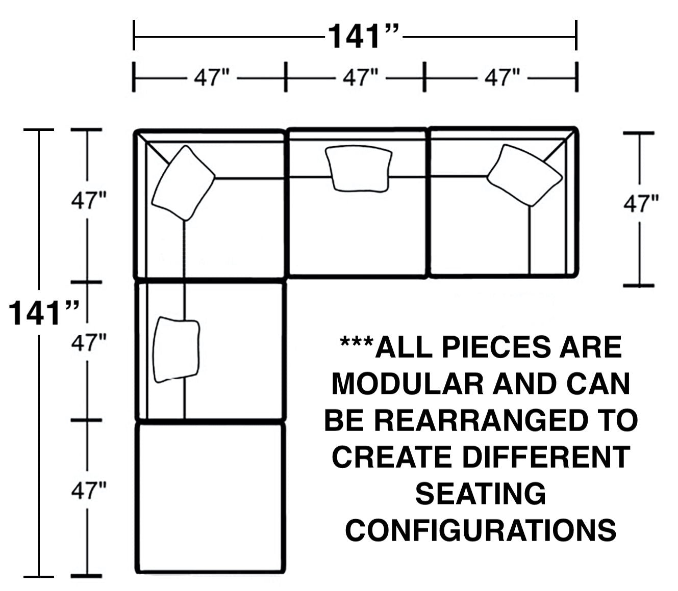 Posh - Modular Sectional And Ottoman