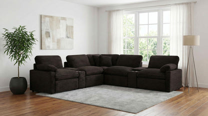 Collins 7-piece Modular Power Reclining Sectional Chocolate Brown
