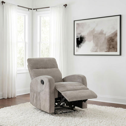 Hamilton Chenille Manual Recliner Sand
