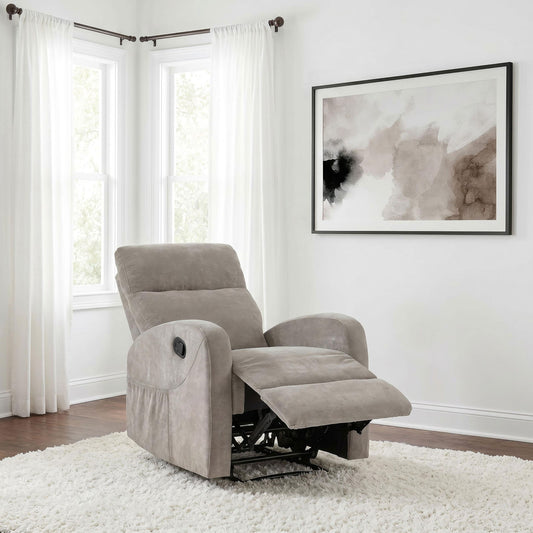 Hamilton Chenille Manual Recliner Sand