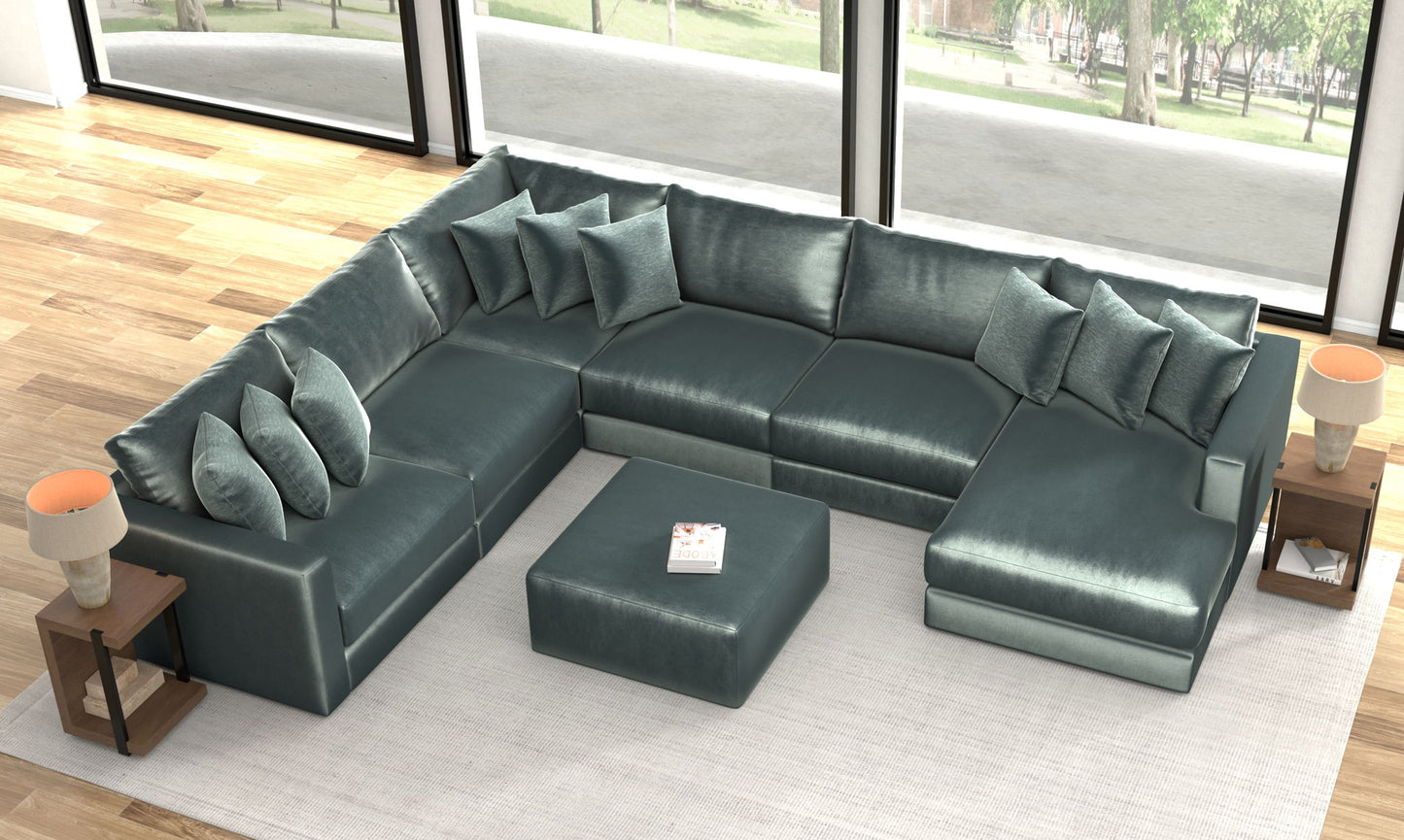 Remington - Modular Sofa And Cocktail Ottoman - Pine