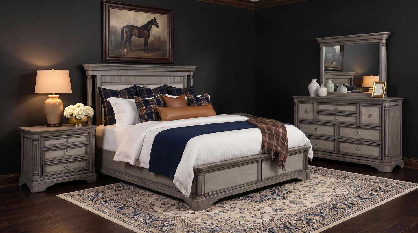 Cresswell 4-piece Eastern King Bedroom Set Weathered Taupe