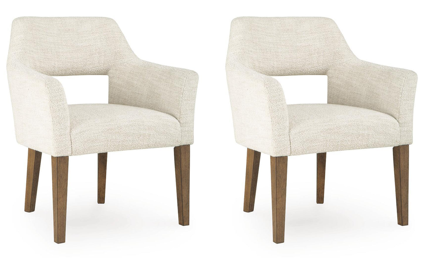 Marxmore - Dining Upholstered Arm Chair (Set of 2) - Beige / Brown
