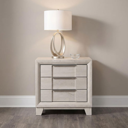 Farre 2-drawer Nightstand Bedside Table Washed Grey