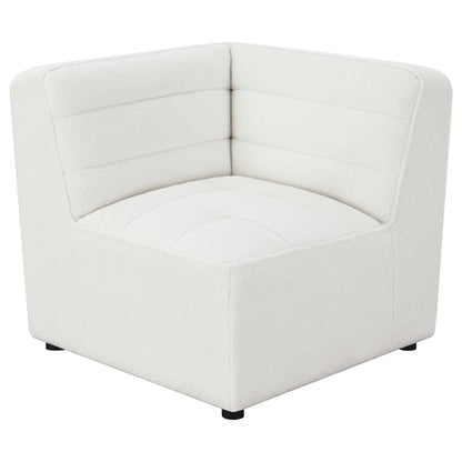 Sunny Upholstered Corner Chair Ivory Sherpa