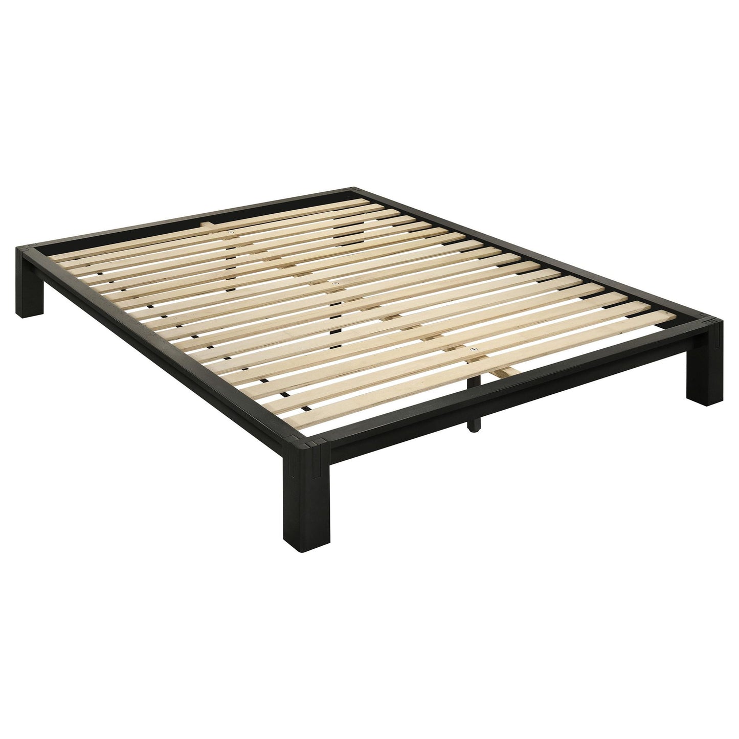 Gislen Full Easy Assembly Wood Platform Bed Black