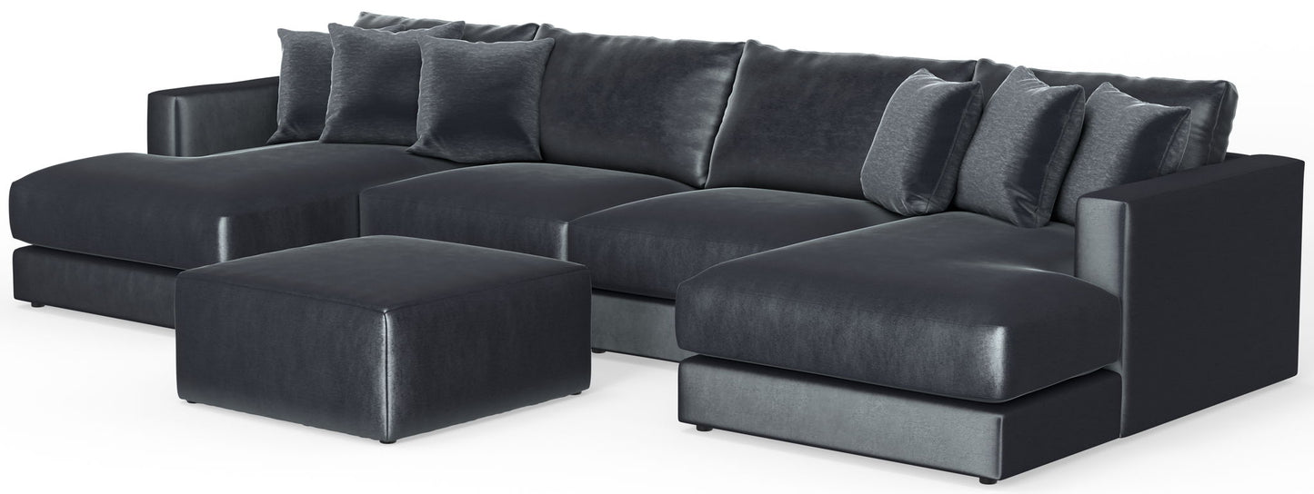 Remington - Modular Sofa And Cocktail Ottoman - Slate