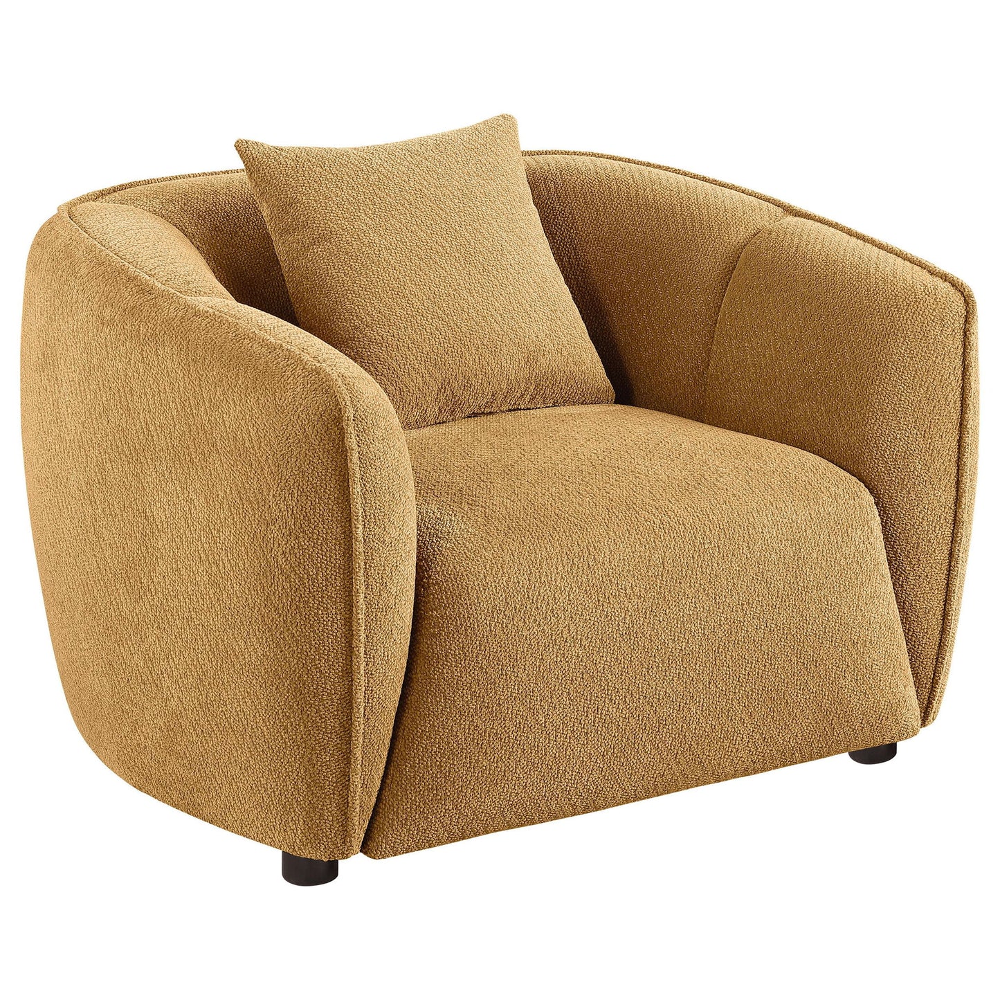 Aleisha Fabric Upholstered Accent Chair Mustard Yellow