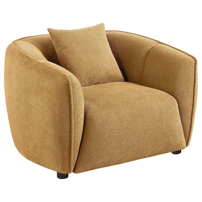 Aleisha Fabric Upholstered Accent Chair Mustard Yellow