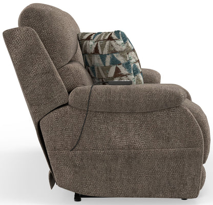 Joya - Power Headrest Power Lay Flat Reclining Console Loveseat With CR3 Heat/Massage/Lumbar/ZG