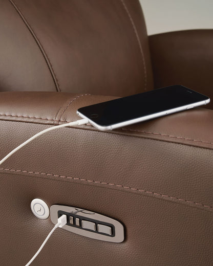 Pincara - Power AutoGlide Recliner With Audio System - Umber