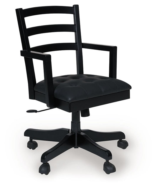 Wildenauer - Home Office Swivel Desk Chair - Brown / Black