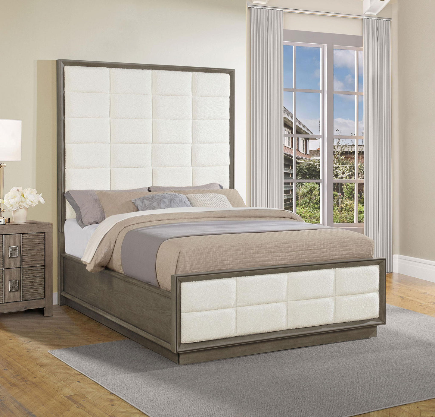 Durango 80-inch Queen Panel Bed Taupe Oak