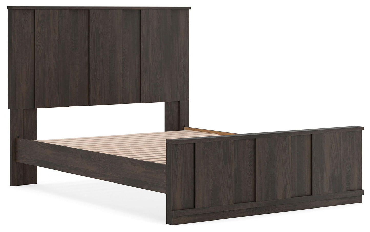 Shaehartin - Queen Panel Platform Bed - Dark Brown