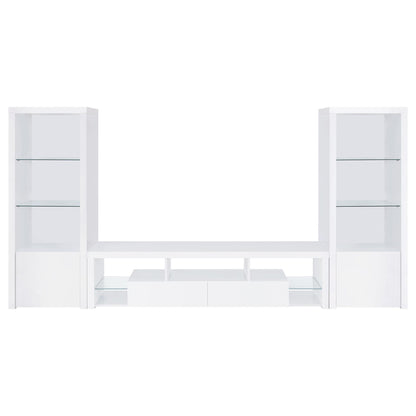 Jude 3-piece 71-inch TV Entertainment Center White High Gloss