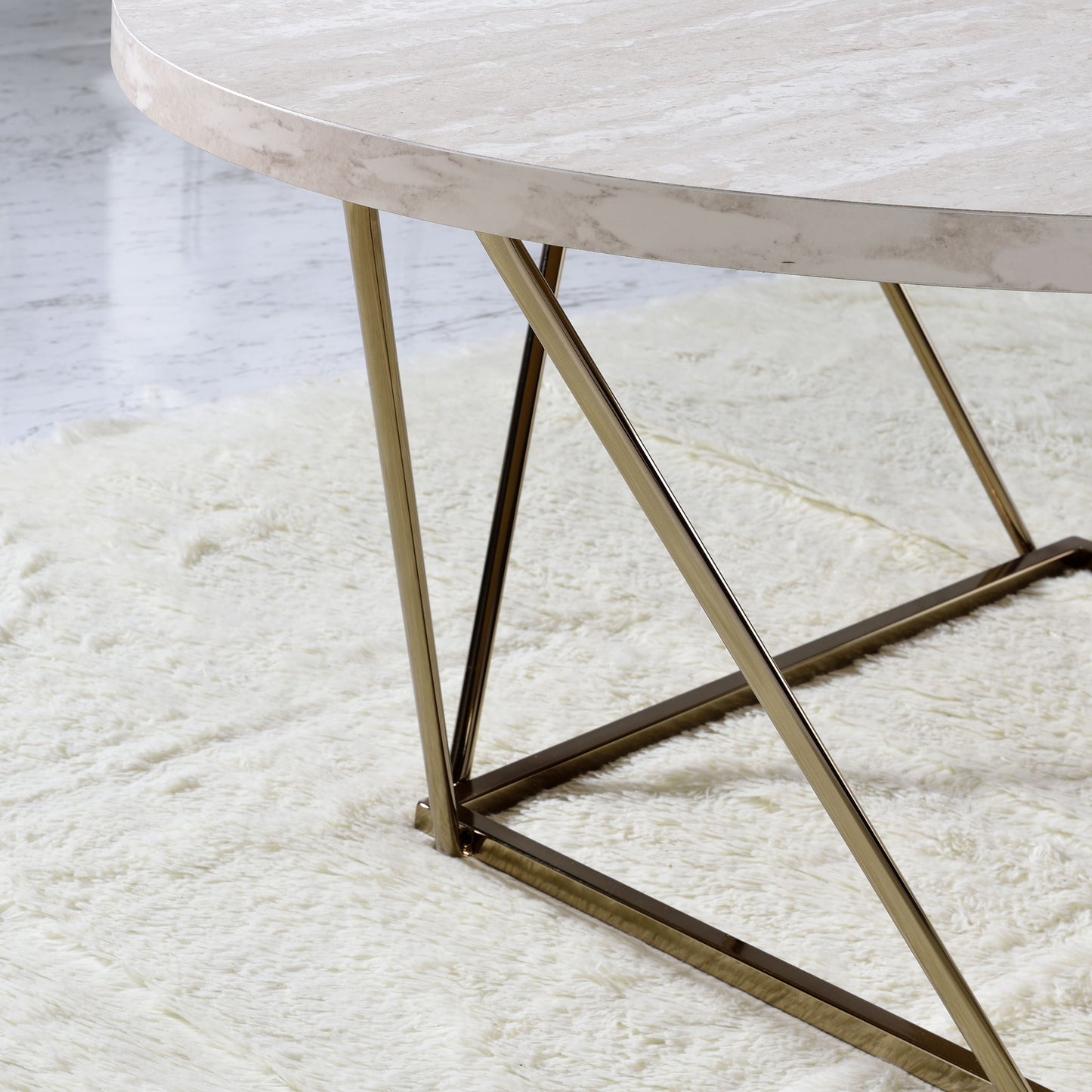 Rowyn - Faux Marble Top Table