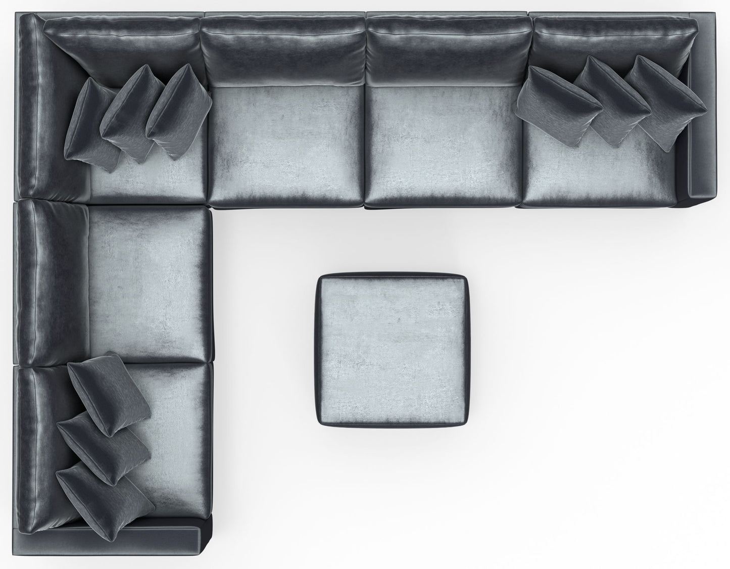 Remington - Modular Sofa And Cocktail Ottoman - Slate