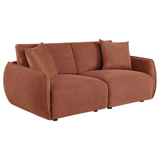 Elysia Fabric Upholstered Modular Lounge Loveseat Coral
