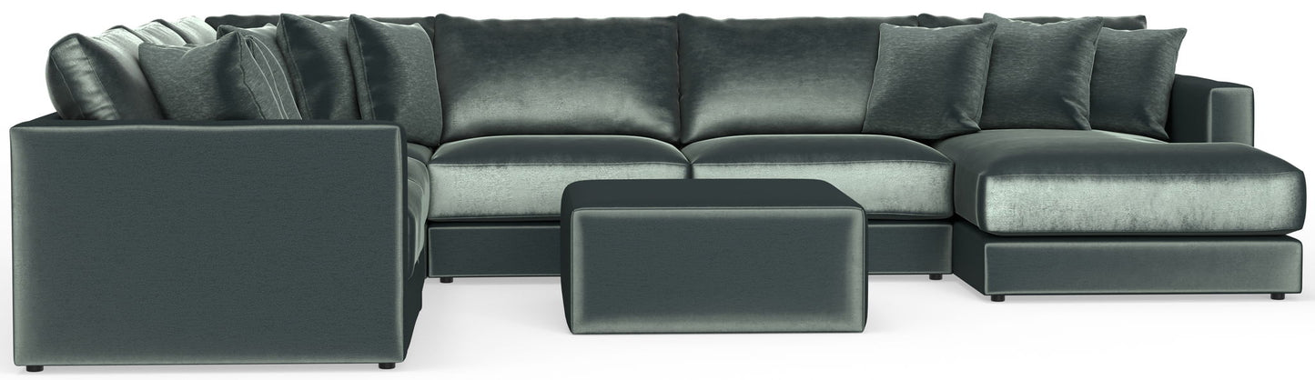 Remington - Modular Sofa And Cocktail Ottoman - Pine
