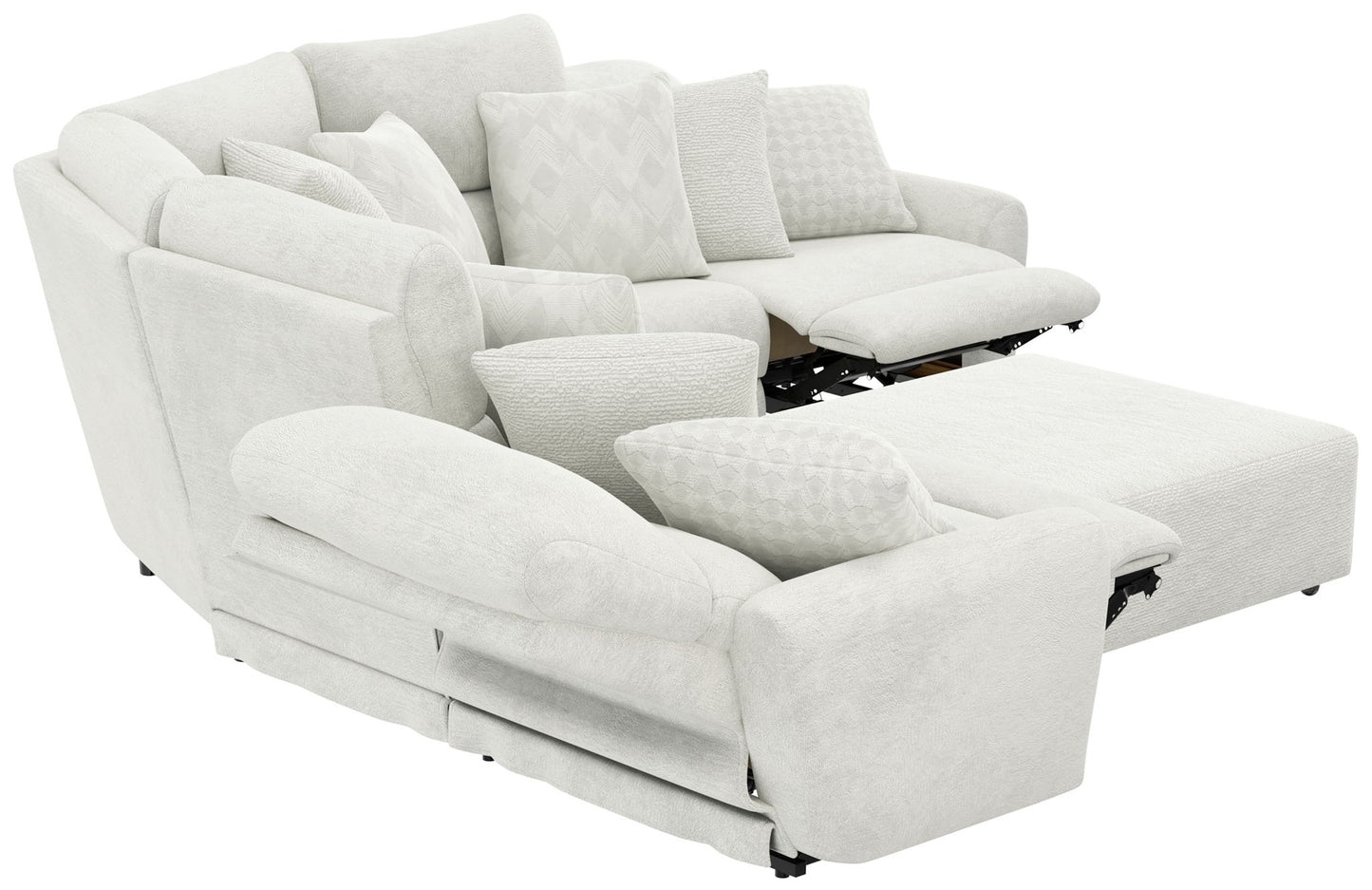 Majesty - Deep Seating Power Reclining Sectional And Ottoman