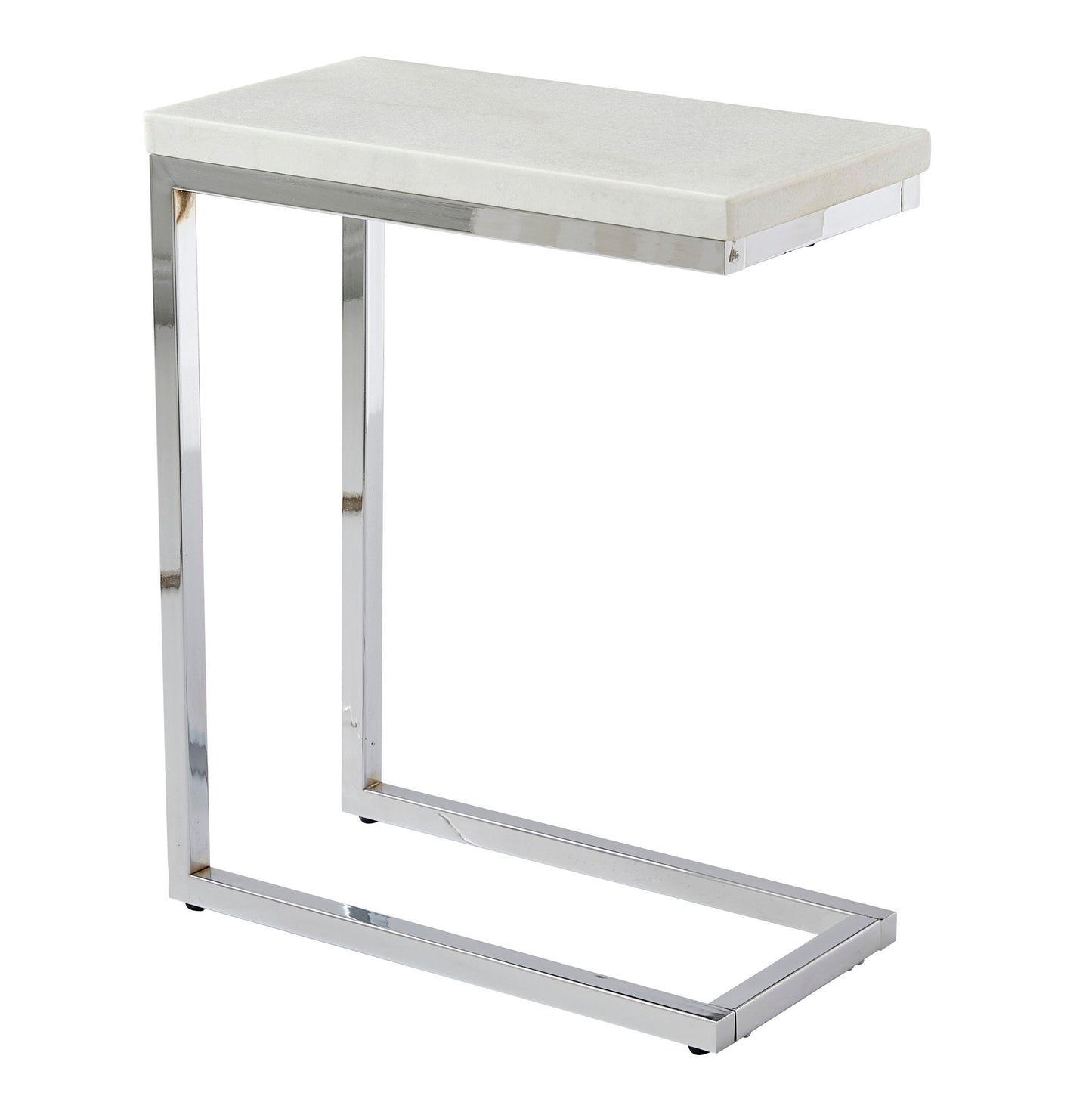 Echo - Marble Top Chairside Table - White