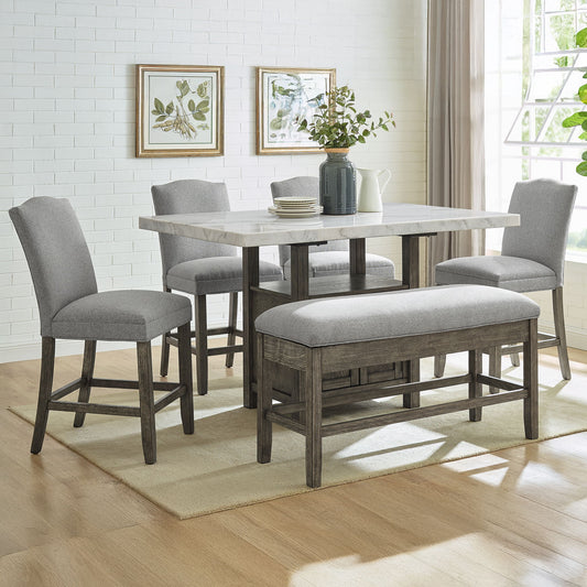 Grayson - Counter Chair - Gray / Light Brown
