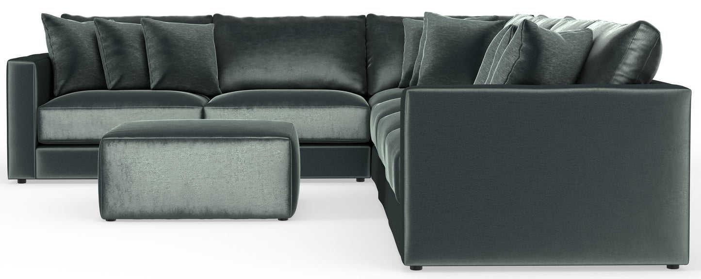 Remington - Modular Sofa And Cocktail Ottoman - Pine