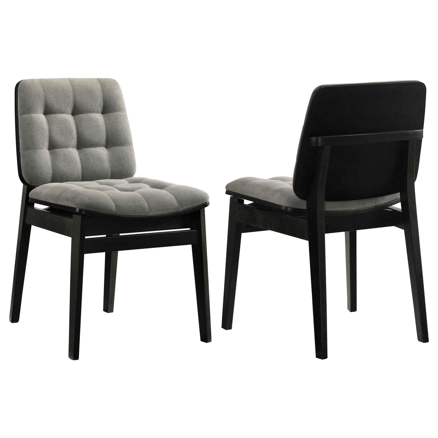 Redbridge Upholstered Side Chair Grey and Black (Set of 2)