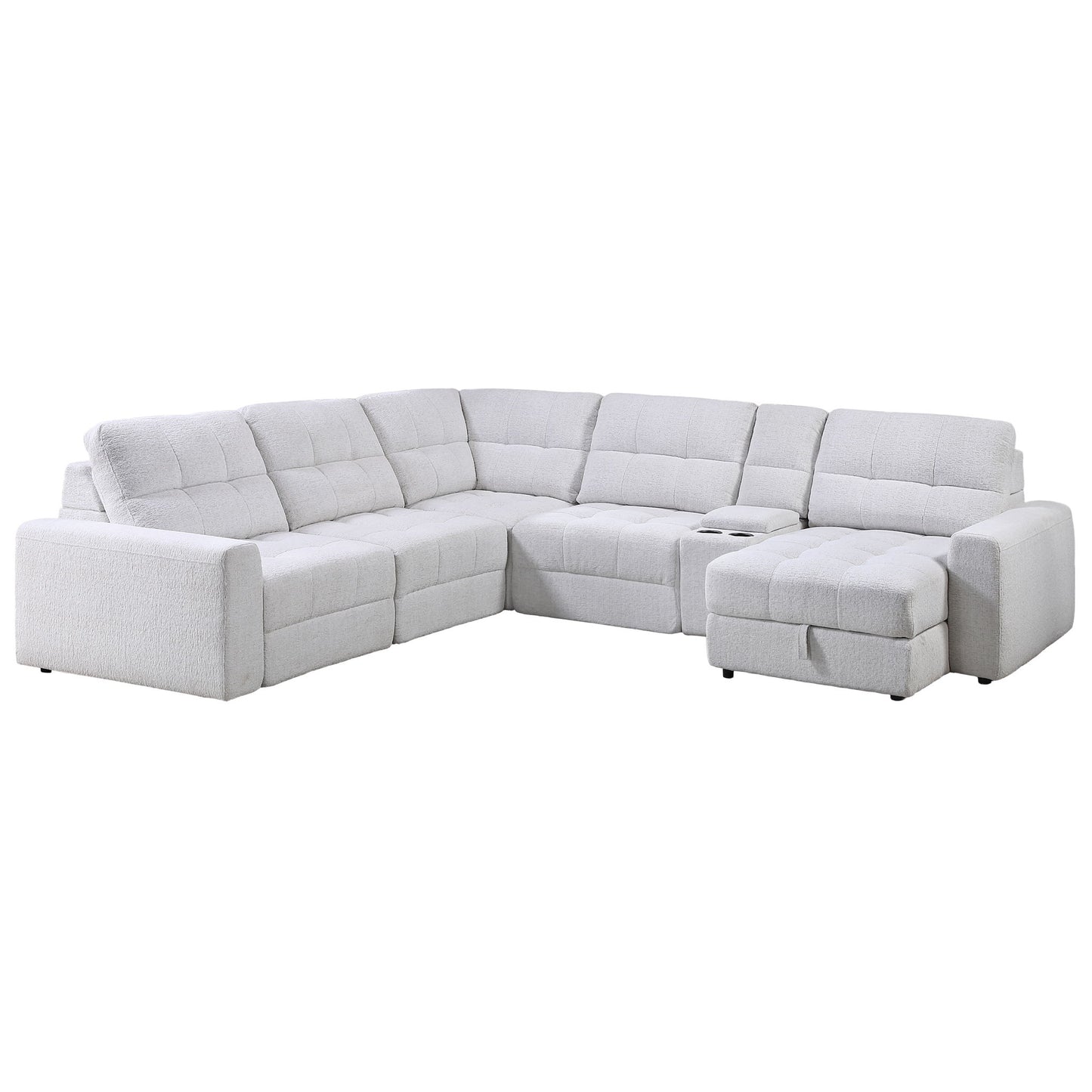 Snyder - 6 Piece Sectional - White