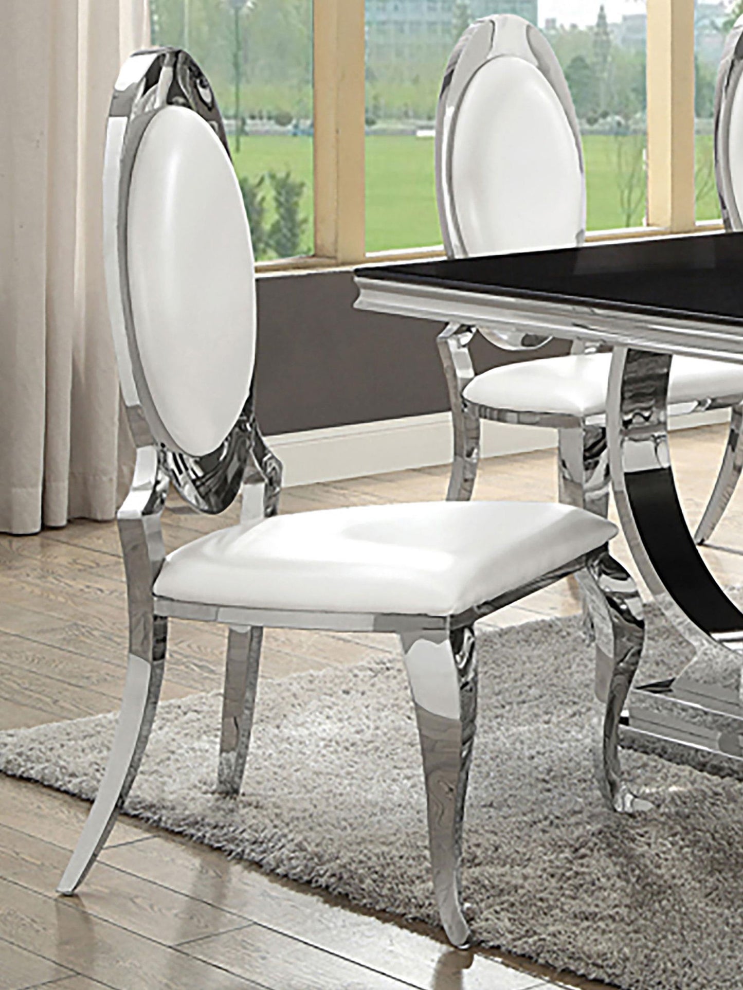 Antoine Upholstered Dining Chair Cream White (Set of 2)