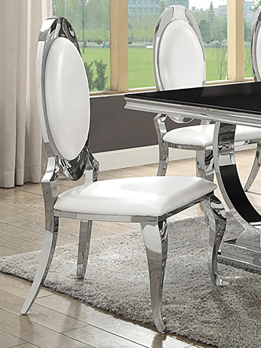 Antoine Upholstered Dining Chair Cream White (Set of 2)