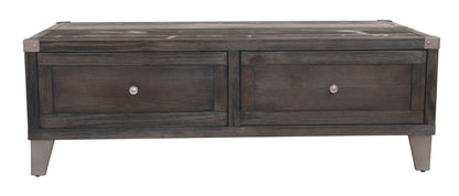Todoe - Lift Top Cocktail Table - Dark Gray