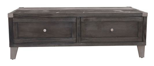 Todoe - Lift Top Cocktail Table - Dark Gray