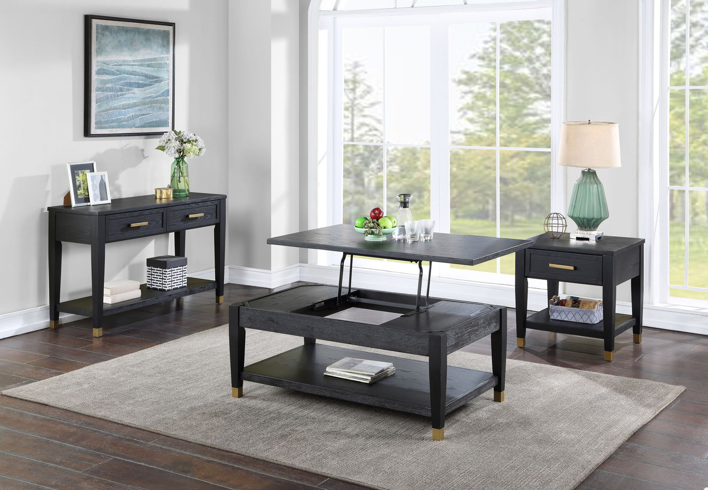 Yves - Lift-Top Coffee Table - Black