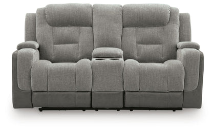 Mixed Motion - Power Reclining Loveseat With Console / Adjustable Headrest
