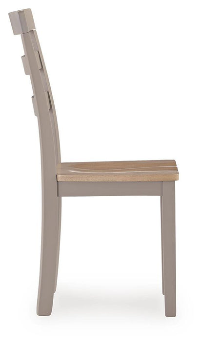 Harperfeld - Dining Room Side Chair (Set of 2) - Natural / Gray