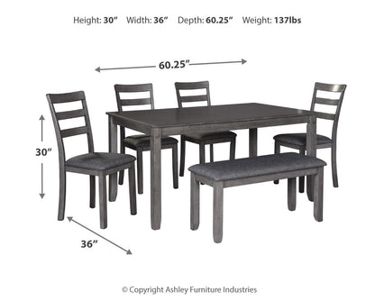 Bridson - RECT DRM Table Set (Set of 6) - Gray