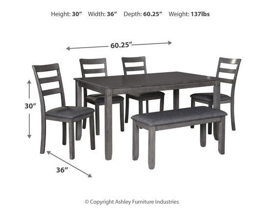 Bridson - RECT DRM Table Set (Set of 6) - Gray