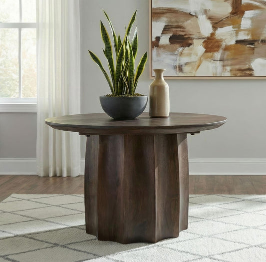 Cayenne Solid Mango Wood Cocktail Coffee Table Walnut