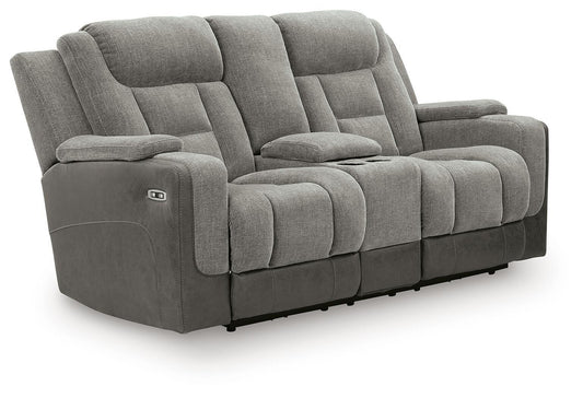 Mixed Motion - Power Reclining Loveseat With Console / Adjustable Headrest