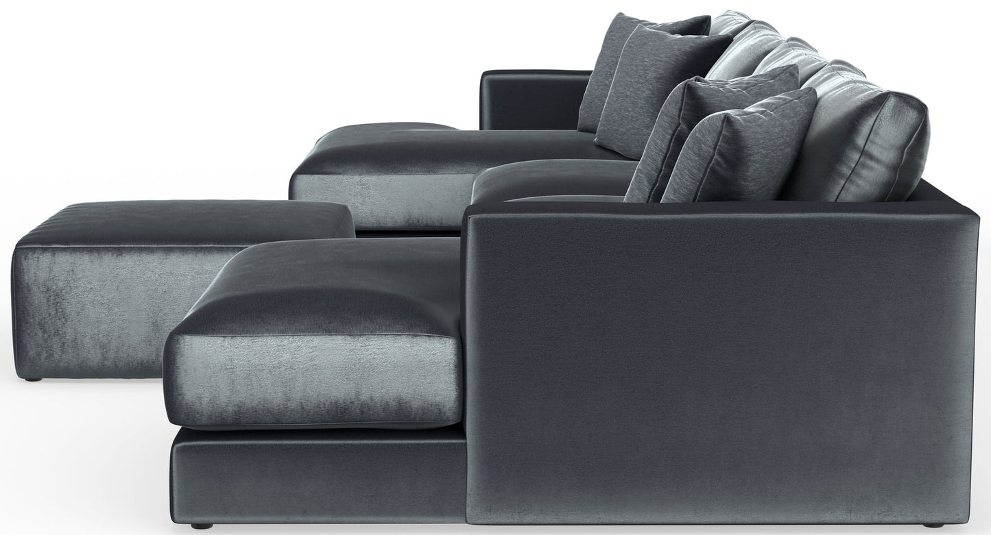Remington - Modular Sofa And Cocktail Ottoman - Slate