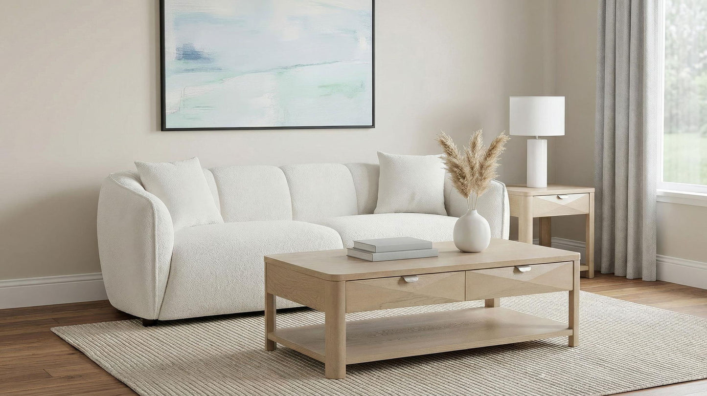 Aleisha Fabric Upholstered Sofa Sand