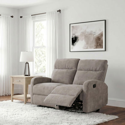 Hamilton Chenille Manual Reclining Loveseat Sand