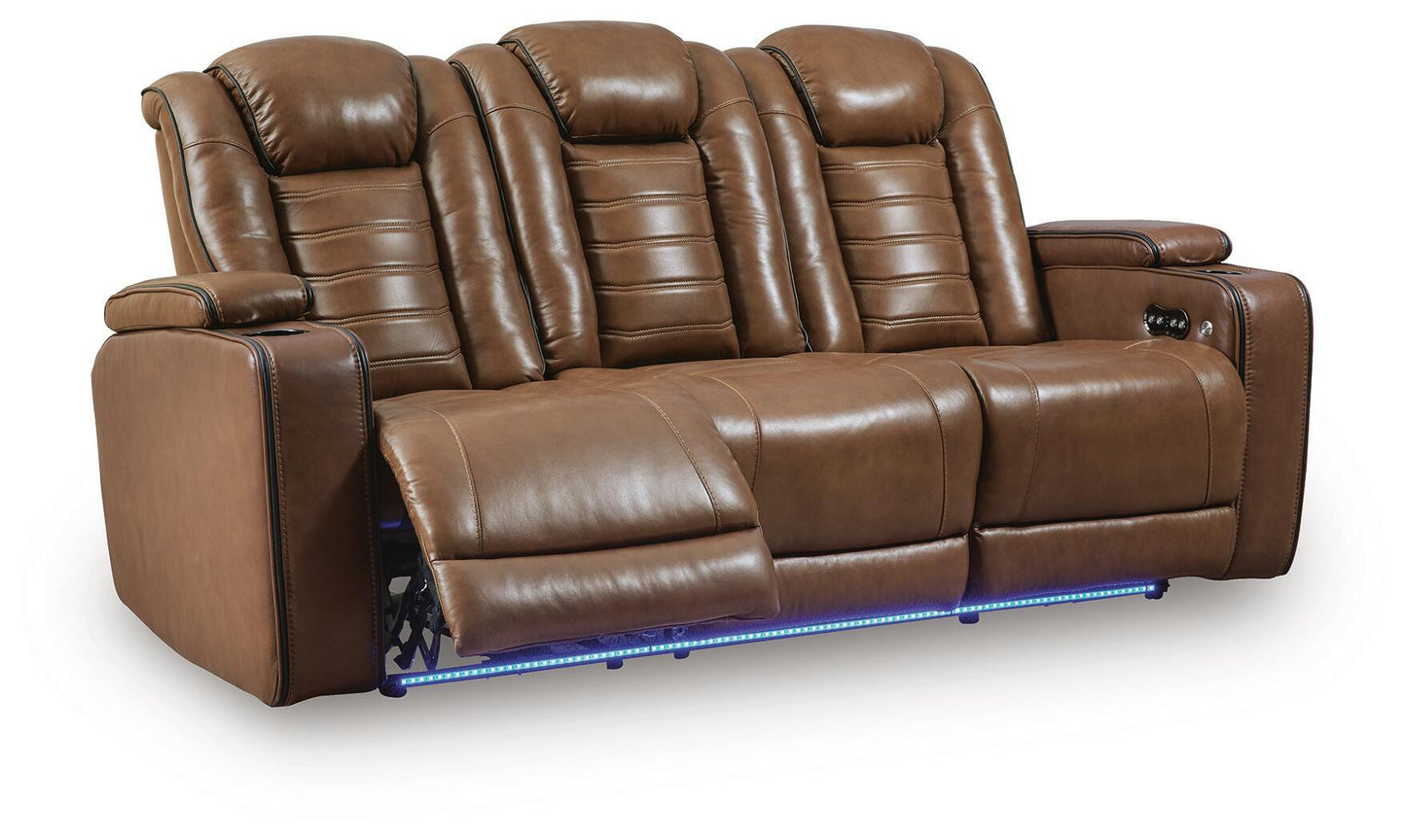 Gruaro - Power Reclining Sofa With Adjustable Headrest - Amber