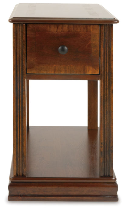 Breegin - Chair Side End Table - Removable Tray - Brown