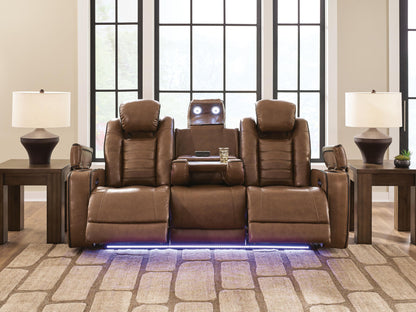 Gruaro - Power Reclining Sofa With Adjustable Headrest - Amber